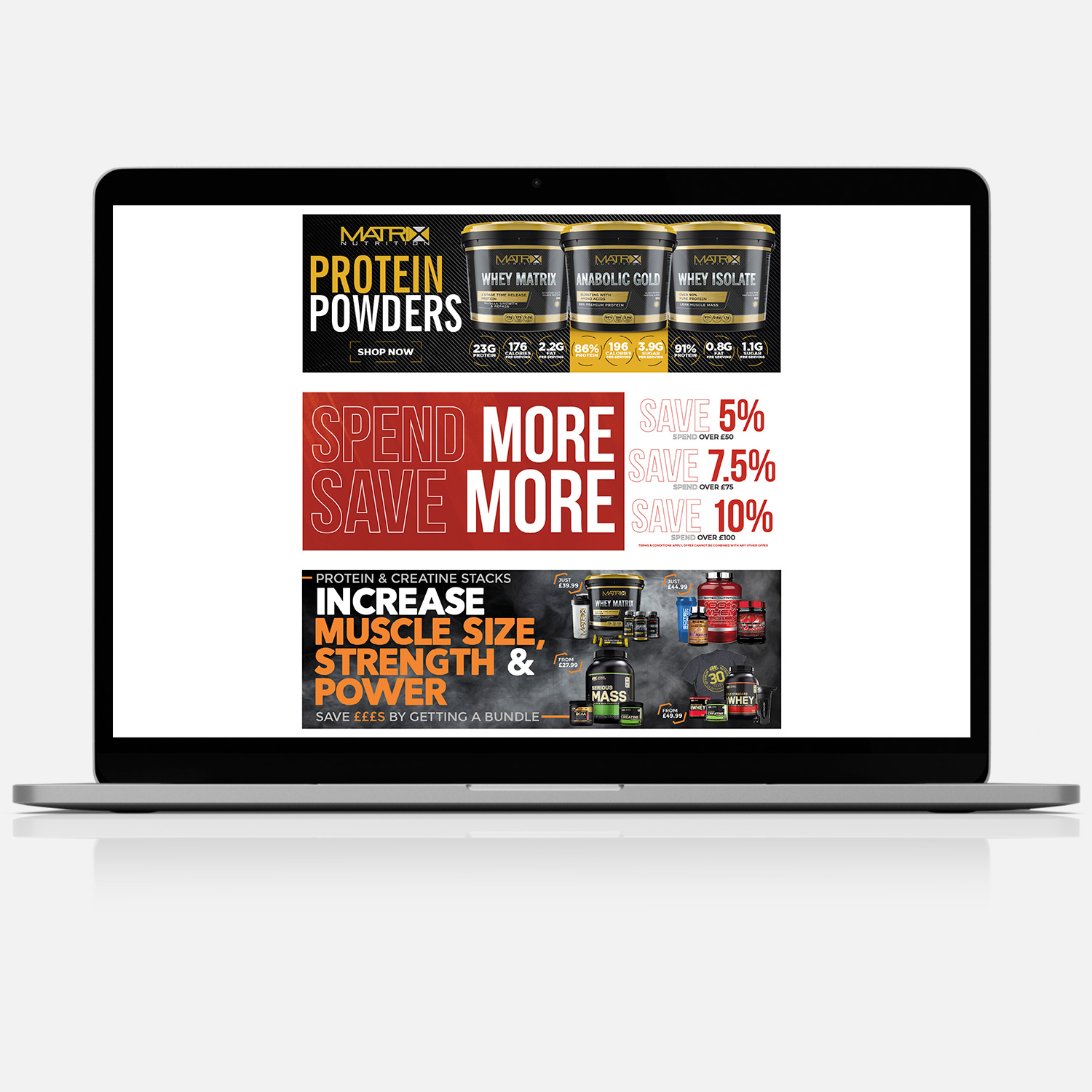 Supplement Centre Website Banners